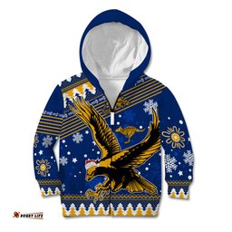 Custom Eagles Football Kid Hoodie Christmas Vibe