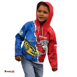Dolphins Mix Eels Rugby Kid Hoodie Sporty Style