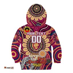 Custom Brisbane Lions NAIDOC Week 2024 Kid Hoodie Mascot Football