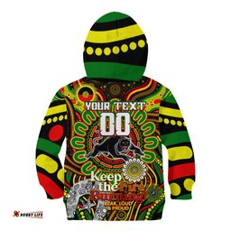 Custom NAIDOC Week 2024 Panthers Kid Hoodie Mascot Rugby