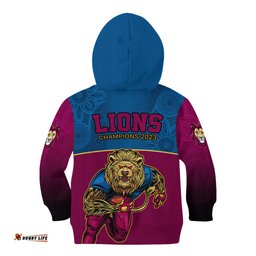 AFL Lions Champions Kid Hoodie Proud Brisbane Aboriginal Vibe