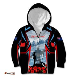 Australia ANZAC Day Kid Hoodie Gallipoli Soldiers Simple Style