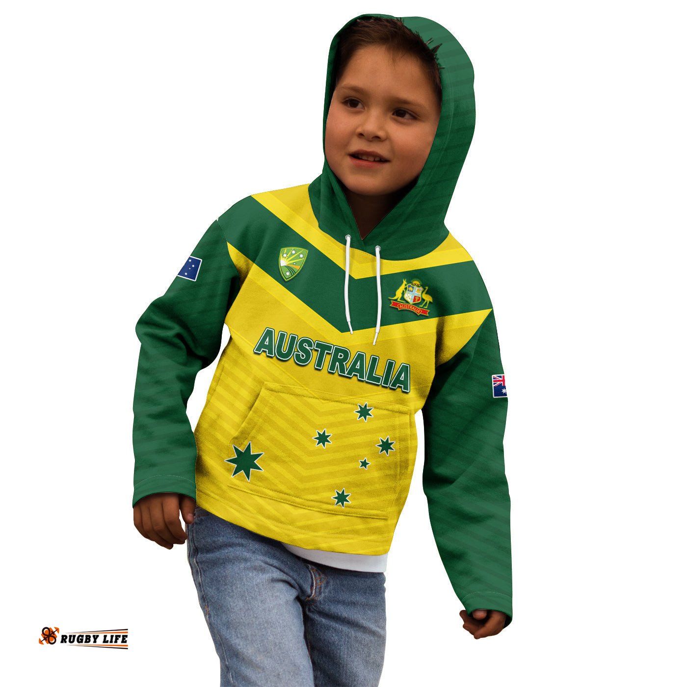 Australia Cricket Hoodie KID Go Aussie Champions
