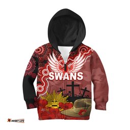 Sydney Swans Football ANZAC Hoodie KID Aboriginal Mix Slouch Hat