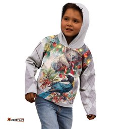 Koala and Tui Bird Christmas in July Kid Hoodie