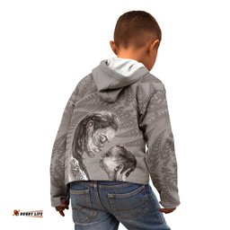 New Zealand Mother's Day Kid Hoodie Maori Mo Toku Mama Silver Fern