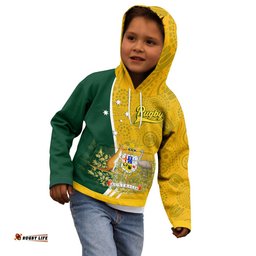 Hoodie Kids Australia Coat Of Arm In Rugby Style