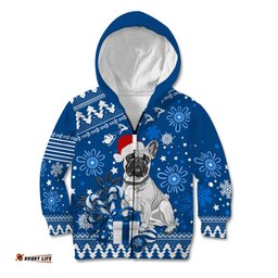 Custom Bulldogs Rugby Kid Hoodie Christmas Vibe