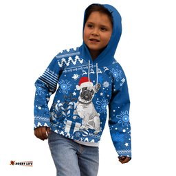 Custom Bulldogs Rugby Kid Hoodie Christmas Vibe