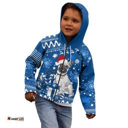 Custom Bulldogs Rugby Kid Hoodie Christmas Vibe