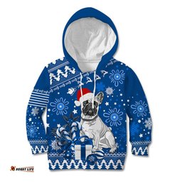 Custom Bulldogs Rugby Kid Hoodie Christmas Vibe