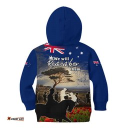 Australia ANZAC Day Kid Hoodie The Lonesome Pine
