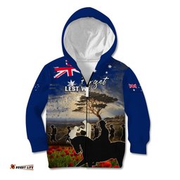 Australia ANZAC Day Kid Hoodie The Lonesome Pine