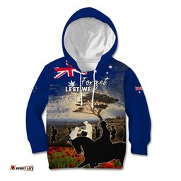 Australia ANZAC Day Kid Hoodie The Lonesome Pine