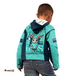 Custom Matildas Kid Hoodie Australian Cute Mascot Unique Turquosie Version