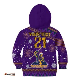 Custom Storm Rugby Kid Hoodie Chirstmas Vibe