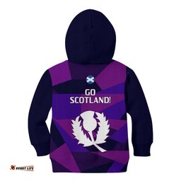 Scotland Cricket Kid Hoodie Go Scottish Dynamic Version