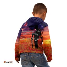 ANZAC Day Hoodie Kid Lest We Forget