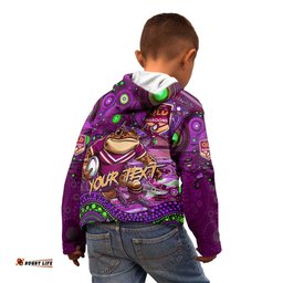 Personalised Mascot Queensland Maroons Rugby Kid Hoodie Aboriginal Galaxy