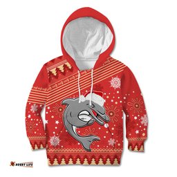 Custom Dolphins Rugby Kid Hoodie Chirstmas Vibe