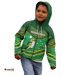 Custom Australia Kookaburras Kid Hoodie Indigenous Art