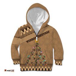 Wombat Christmas Tree Kid Hoodie Australia Merry Xmas Simple Style
