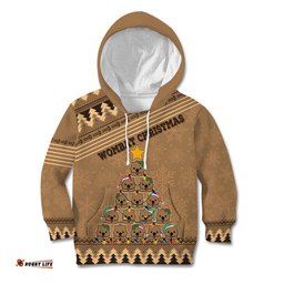 Wombat Christmas Tree Kid Hoodie Australia Merry Xmas Simple Style