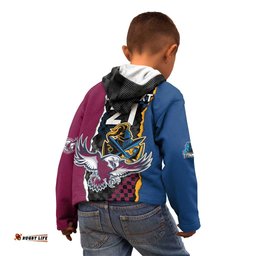 Titans and Manly Eagle Kid Hoodie Rugby Together Sporty Style