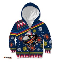 Custom Crows Football Kid Hoodie Christmas Vibe