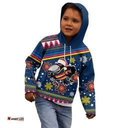 Custom Crows Football Kid Hoodie Christmas Vibe