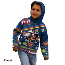 Custom Crows Football Kid Hoodie Christmas Vibe