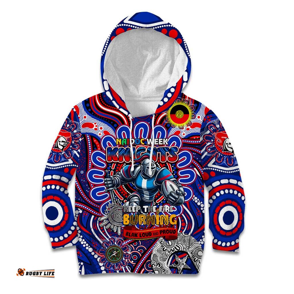 Custom NAIDOC Week 2024 Knights Kid Hoodie Mascot Rugby