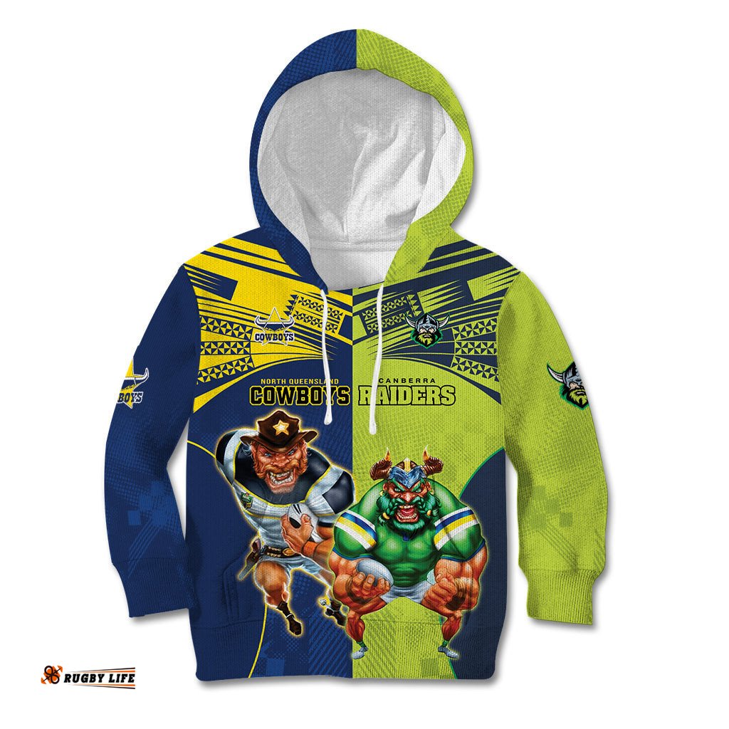 Custom Raiders and Cowboys Kid Hoodie Together Sporty Style