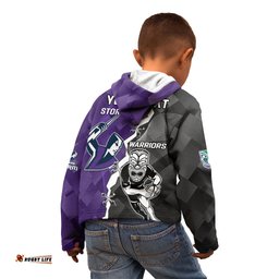Personalised Storm And Warriors Rugby Kid Hoodie Sporty Style