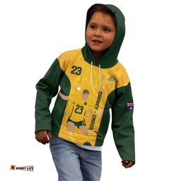 Australia Soccer Kid Hoodie Cooney Cross Matildas Gold Version