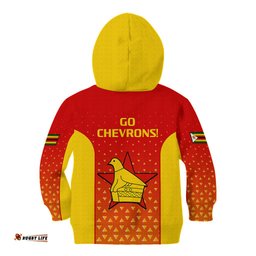 Zimbabwe Cricket Kid Hoodie Go Chevrons Dynamic Version