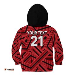 Custom Text And Number New Zealand Canterbury Cricket Kid Hoodie The Kings Sporty Style