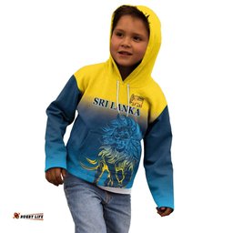 Custom Sri Lanka Cricket Kid Hoodie With Simple Lions Version