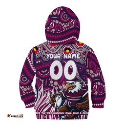 Custom Australia NAIDOC Week 2024 Kid Hoodie Sea Eagles Mascot Keep The Fire Burning