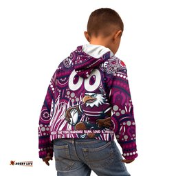 Custom Australia NAIDOC Week 2024 Kid Hoodie Sea Eagles Mascot Keep The Fire Burning