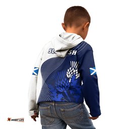 Scotland Rugby Kid Hoodie Thistle Unique Go Scottish Blue Version