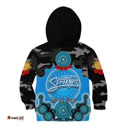 Adelaide Strikers ANZAC 2024 Kid Hoodie Lest We Forget Poppy Mix Camouflage