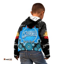 Adelaide Strikers ANZAC 2024 Kid Hoodie Lest We Forget Poppy Mix Camouflage