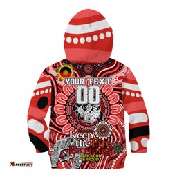 Custom NAIDOC Week 2024 Dragons Kid Hoodie Mascot Rugby
