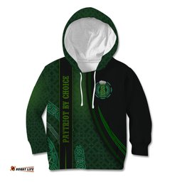 Beer Cup Pattern And Celtic Circle Green Kid Hoodie