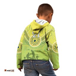 Custom Australia Cricket ANZAC Kid Hoodie The Military Soldiers with Aboriginal Style
