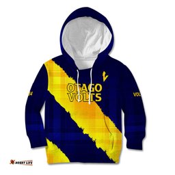 Custom Text And Number New Zealand Otago Cricket Kid Hoodie The Volts Simple Style