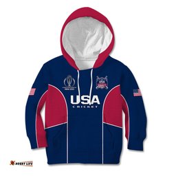 United States Cricket Kid Hoodie Go USA Dynamic Version