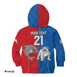 NRL Bulldogs and Dolphins Kid Hoodie Sporty Style