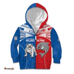NRL Bulldogs and Dolphins Kid Hoodie Sporty Style